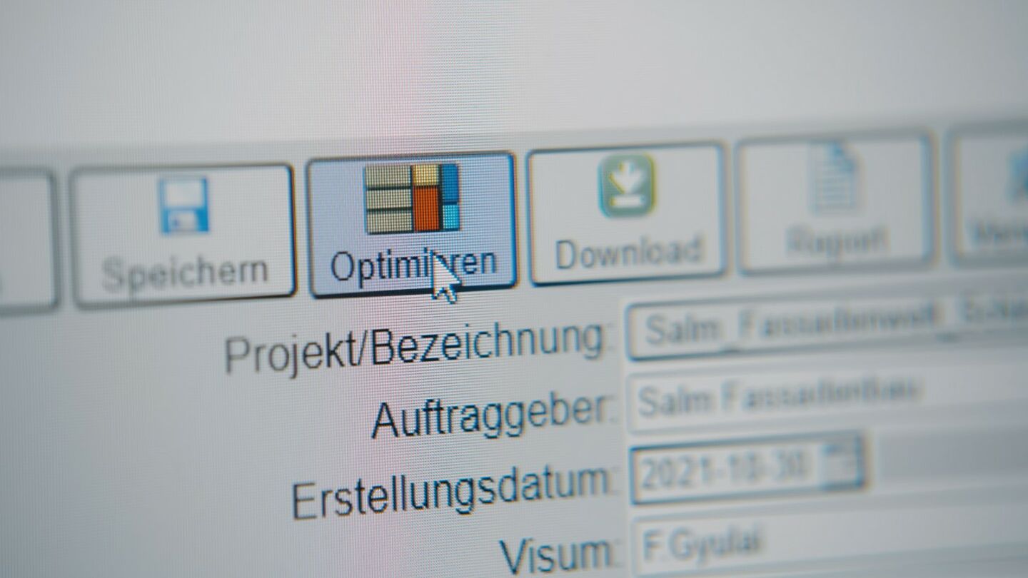 Baubedarf Zuschnitt Automatische Optimierung